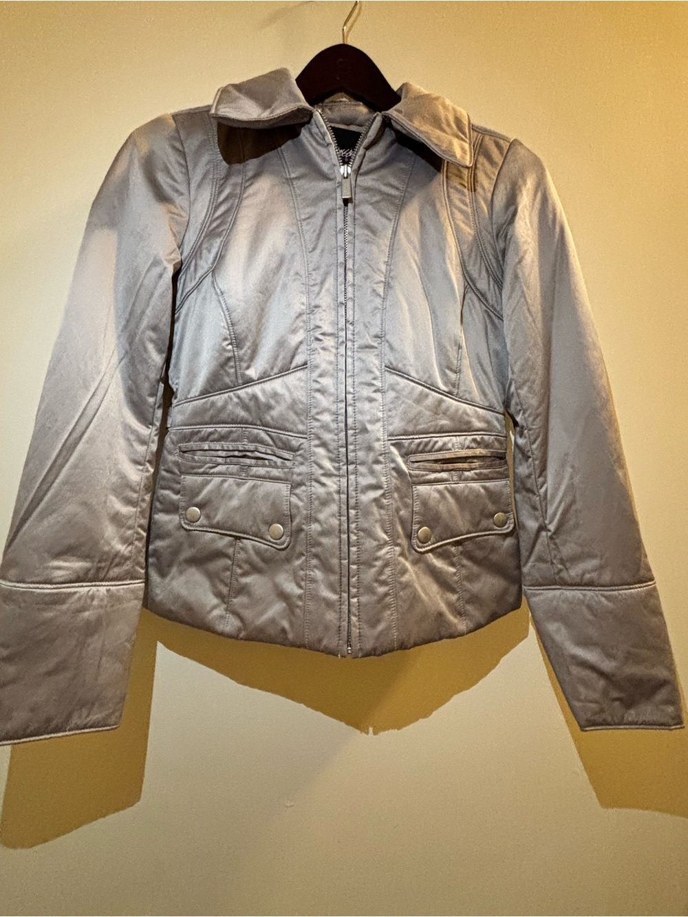 Mossimo Supply Co. Light Gray Quilted Puffer Jacket